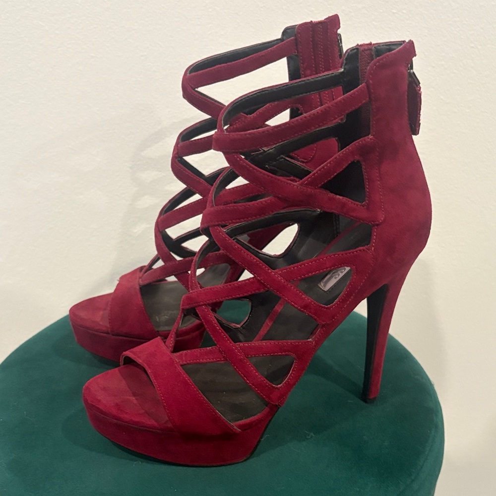Guess Red Strappy High Heels